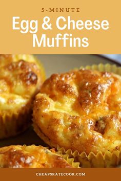 Freshly baked egg and cheese muffins.