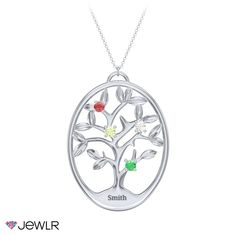 Available in 4 to 15 stone variations, this classic Family Tree Pendant has space at the base to engrave your family name. Customize with your choice of metal and your family's birthstones to create a perfect piece to be treasured forever! Spiral Shape, Bright Pictures, Dark Pictures, Photo Pendant, Birthstone Pendant, Tree Pendant, Silver Prices, Gold Price, Family Name