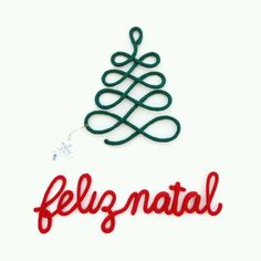 a christmas tree with the word feliznatal written in red and green