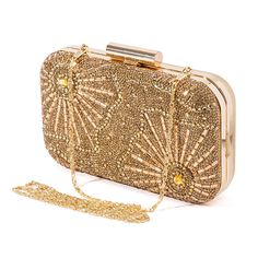 Very Stylish Women Purse. It Is Gold In Color With Rhinestones On The Surface Suitable To Bring For A Night Out And Parties Measurement: Length: Approximately 12 - 14 Inches Width: Approximately 6 - 8 Inches Depth: Approximately 1 - 2.5 Inches Designer Bags, Bags For Women, Handbags & Purses, Designer Purses, Women's Handbags & Purses, Small Purse, Cute Purses, Weekend Bag Women, Ladies Purse, Ladies Bag, Cheap Designer Bags Long Strap Purse, Purses Small, Cheap Designer Bags, Mini Hand Bag, Tommy Hilfiger Handbags, Black Evening Bag, Mini Coin Purse, Purse Cute, Ladies Bag