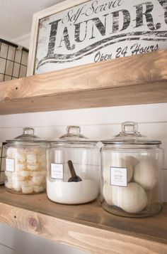 Pretty Organization in the Laundry Room | Simply Beautiful By Angela Luxe Laundry, Pretty Organization, Laundy Room, Dream Laundry Room, Laundry Room Closet, Laundry Room Shelves, Laundry Room Renovation, Farmhouse Laundry, Farmhouse Laundry Room