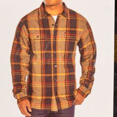 Heavy Weight Double Brushed Flannel Hand Warmer Pockets Classic Fit For Easy Layer Microfleece Lined Cuff And Neckband For Added Warmth Casual Brown Winter Shirt, Brown Flannel Shirt With Relaxed Fit For Fall, Brown Relaxed Fit Flannel Shirt For Fall, Winter Brown Shirt With Buttons, Brown Relaxed Fit Shirt For Fall, Casual Brown Relaxed Fit Flannel Shirt, Casual Brown Shirt For Fall, Brown Button Closure Flannel Shirt, Brown Flannel Shirt With Button Closure