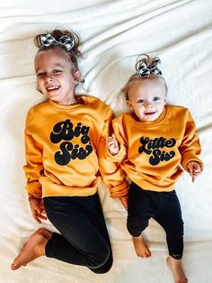 These beautiful Brother & Sister Sweatshirts are the perfect Siblings Outfit. The perfect addition to every Siblings Wardrobe. Ideal for special occasions, Photo shoot, Birthday Parties or Everyday wear. Please note: Items need to be added to basket separately to receive the set. Unisex. They are made from light cotton babyterry fabric. Perfect for matching your family this season. DTG Pigment Print - can be washed with warm water and can be ironed with care. Durable Print. Size: 3m - 8 years **Made to order (Processing time: approx. 5-7 working days (Please check our Shop announcements, as the current processing time might fluctuate). Browse more Products in our shop: www. Etsy.com/TinyTotsKids Cute Yellow Long Sleeve Sweatshirt, Cute Yellow Sweatshirt For Fall, Cute Yellow Crew Neck Sweatshirt, Yellow Letter Print Sweatshirt For Fall, Family Matching Long Sleeve Winter Tops, Cute Yellow Long Sleeve Sweater, Yellow Letter Print Long Sleeve Sweater, Yellow Long Sleeve Sweater With Letter Print, Family Matching Crew Neck Winter Sweater