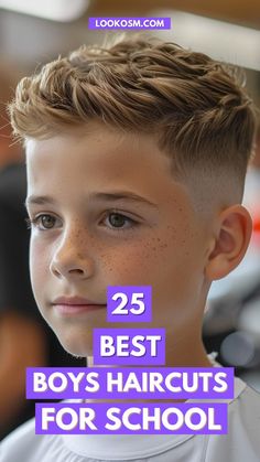 Hair Goals: 25 Boys' Haircut Ideas for School Success Low Fade Haircut Boys, Boys Haircut For Thick Hair, Comb Over Fade Kids, Straight Boys Haircut, Cool Boys Haircuts Fade, Elementary Boy Haircut