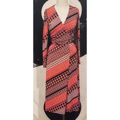 Maggy London Multi-Colored Longsleeve Wrap Midi Dress In Size 4 From Nordstrom. This Item Is New With Tags And Sold Out Online! Originally Priced Around $148 But I’m Selling It For $75. @Lauraschwabee Multicolor Long Sleeve Midi Dress For Date Night, Orange Long Sleeve Printed Maxi Dress, Multicolor Maxi Dress For Work In Fall, Multicolor Maxi Dress For Fall Workwear, Fall Multicolor Maxi Dress For Work, Red Long Sleeve Maxi Dress With Vibrant Print, Long Sleeve Midi Dress With Vibrant Print For Party, Orange Long Sleeve Midi Dress For Work, Long Sleeve Orange Midi Dress For Work