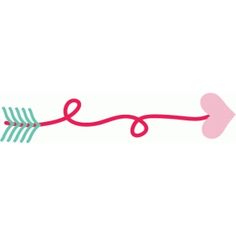 an arrow is connected to a pink ribbon