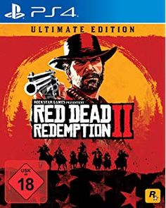 the red dead game is on display in this video game cover art for red dead 2