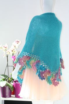 Turquoise blue wedding shawl, Turquoise blue shawl, Shawls for dresses, Turquoise shawls for dresses, Crochet shawl, Shawls for women for dresses for weddings, Winter wedding shawl, Knitted shawl for sale When your buy 2 products, your will get 1 free product! Please put only 2 products in your basket and pay for 2 products. Do not put gift product in your basket. For 3th gift products, just send me a message. I will put 3th gift product into your shipment. Gift product can be any! Very beautifu Blue Shawl Wrap, Bohemian Blue Dupatta For Wedding, Bohemian Blue Shawl For Weddings, Green Bohemian Shawl For Wedding, Green Bohemian Wedding Shawl, Blue Bohemian Shawl Wrap, Triangle En Crochet, Dresses Crochet, Winter Wedding Shawl