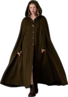 Medieval Long Coat For Winter, Medieval Style Long Winter Coat, Hooded Cape For Larp In Fall, Hooded Fall Cape For Larp, Oversized Solid Color Cape, Medieval Style Winter Cape, Medieval Winter Cape Outerwear, Medieval Style Winter Cape Outerwear, Elegant Fall Outerwear For Larp