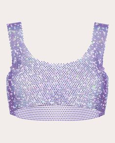 Santa Brands, Rhinestone Crop Top, Made In Ukraine, Party Fits, Rhinestone Embellishments, Purple Rhinestone, Personal Shopping, Bralette, Knit Top