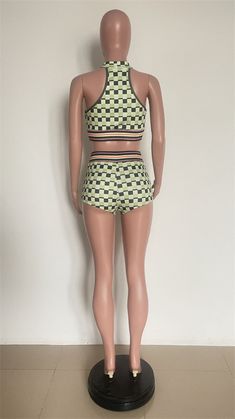 Sleeveless Vest Crop Tops Skinny Shorts 2pcs Set Sleeveless 2-piece Set For Spring, Spring Two-piece Sleeveless Set, Sleeveless Matching Set Crop Top For Summer, Sleeveless Crop Top Matching Set For Summer, Trendy Sleeveless Loungewear Set, Sleeveless Two-piece Set For Spring, Trendy Sleeveless Beach Sets, Green Sleeveless Sets For Loungewear, Green Sleeveless Loungewear Sets