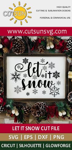 the let it snow svg cut file for cricut