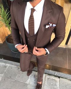 Davis Brown Slim-Fit Suit – brabion Brown Suits For Men, Suit For Prom, Beach Wedding Suits, Formal Wedding Suit, Dinner Suit, Designer Suits For Men, Stylish Suit, Groomsmen Suits, Brown Suits