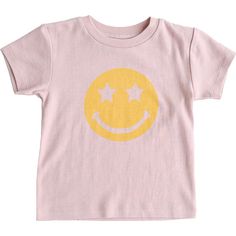 Our relaxed fit, short sleeve tees are great basics to have for this fall season. Special enough to wear by itself and versitile enough to pair under dresses and outwear | Bizz x Siss | Printed T-Shirt, Smiley Face Misty (Rose Pink, Size 12-18M)  |  Maisonette collects the best children’s products from around the world (unlike Zulily, Etsy, The Tot, Farfetch Kids, Childrensalon, Crate and Kids, Kohls, Wayfair, Buy Buy Baby, Nordstroms, Mini Boden, J.Crew Factory, or PotteryBarn Kids), creating a Playful Spring T-shirt For Everyday, Playful Everyday T-shirt For Spring, Cute Soft-washed Pink T-shirt, Cute Pink Soft-washed Tops, Cute Soft-washed Pink Top, Cute Unisex Organic Cotton Tops, Playful Pink Short Sleeve T-shirt, Pink Relaxed Fit Organic Cotton T-shirt, Pink Relaxed Fit T-shirt In Organic Cotton