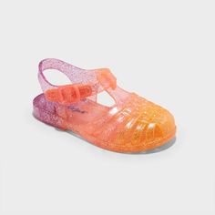 Toddler Sunny Jelly Sandals - Cat & Jack™ 5T Summer Closed Toe Jelly Sandals, Playful Adjustable Jelly Sandals For Summer, Adjustable Playful Jelly Sandals For Summer, Flat Sandals For Summer Playtime, Cute Closed Toe Jelly Sandals For Summer, Playful Plastic Sandals For Spring, Playful Jelly Sandals For Summer, Playful Plastic Sandals For Summer, Playful Jelly Sandals For Summer Beach