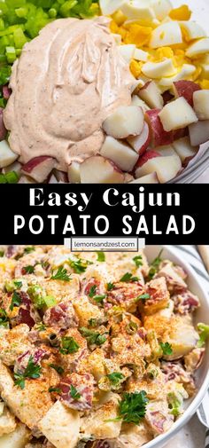 easy cauliflower potato salad with creamy ranch dressing is the perfect side dish for any meal