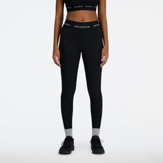 Designed for high-intensity activity  these leggings feature a banded elastic waistband and moisture-wicking fabric. New Balance Leggings, Affordable Shoes, Legging Sport, Legging Outfits, High Intensity Workout, New Balance Women, Sports Leggings, Outfits With Leggings, Moisture Wicking Fabric