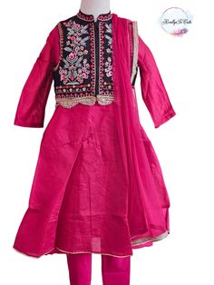 This exclusive Cotton Salwar kurta set is perfect for any occasion or function. It is a perfect combination of style, design and traditional wear  Please check measurements before buying.  CARE INSTRUCTIONS:  HAND WASH OR DRY CLEAN ONLY. WASH DARK COLORS SEPARATELY. It comes from Smoke and pet free home. IMP NOTE: The color of Picture shown above may slightly vary due to flash light, Screen and camera-resolution Pink Salwar Kameez For Diwali, Cotton Anarkali Set For Navratri Party, Diwali Designer Wear Salwar Kameez, Designer Wear Dupatta For Diwali, Cotton Salwar Kameez For Diwali Party, Anarkali Cotton Sets For Celebration, Festive Cotton Lehenga With Dabka Work, Diwali Party Cotton Anarkali Set, Traditional Cotton Salwar Kameez For Party