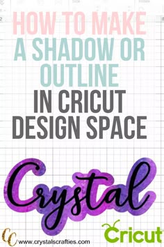 how to make a shadow or outline in cricut design space with text overlay