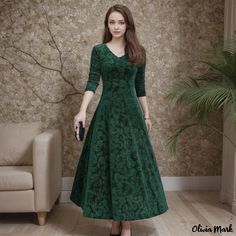 Olivia Mark - Elegant Long Sleeve Silk Dress Long Sleeve Silk Dress, Loungewear Dress, Dress Elegant Long, Dress Collar, Bodysuit Dress, High Waist Dress, Dresses Xxl, Crewneck Dress, Floral Chiffon