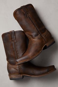 Men's Frank Leather Cowboy Boots | Overland Cowboy Leather Boots, Boots For Men Cowboy, Men’s Western Boots, Leather Western Chelsea Boots With Moc Toe, Rugged Boots With Leather Sole For Western-themed Events, Rugged Work Boots For Western-themed Events, Moc Toe Boots With Leather Sole For Western-themed Events, Rustic Boots With Reinforced Moc Toe, Oiled Leather Moto Boots With Moc Toe For Fall