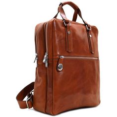 Floto Firenze Top Handle Backpack in Full Grain Calfskin Leather Paint And Canvas, Leather Laptop Backpack, Backpack Laptop, Leather Travel Bag, Computer Bag, Duck Canvas, Computer Bags, Bag Travel, Laptop Backpack