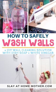 how to safely wash walls diy wall cleaning solution with dish soap and white vinegar