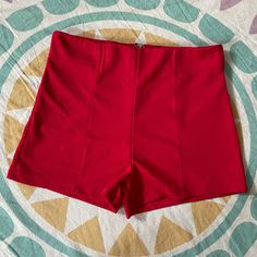 Forever 21 Red Shorts. Very Short Fitting. Clasp And Zipper Closure Up The Back. New Without Tags, Never Worn. Women’s Size Small. Red Short Length Bottoms For Night Out, Red Forever 21 Bottoms For Summer, Forever 21 Red Summer Bottoms, Red Forever 21 Summer Bottoms, Trendy Red Shorts For Night Out, Trendy Fitted Red Shorts, Stretch Forever 21 Shorts, Stretch Shorts From Forever 21, Forever 21 Stretch Shorts