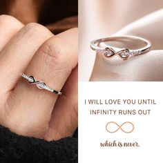 💝I Love You Until Infinity Runs Out Infinity Ring - Forever Linked Together Infinity Ring - 925 Sterling Silver Ring for Women - Friendship Knot Ring - Infinity Love Knot Promise Silver Ring - Anniversary Gift from Husband - Anniversary Gift for Wife - Mother and Daughter Ring - To My Daugther Ring - Minimalist Stackable Ring - Dainty Statement Ring - Gift for Her - Gift for Best Friend - Friendship Gift - Gift for Her - Birthday Gifts - Mother's Day Gifts - Anniversary Gifts - Christmas Gifts Ring For Best Friend, Silver Rings For Best Friend, Promise Rings For Women, Silver Rings For Women Unique Modern, Promise Rings For Her Girlfriends, Unique Promise Rings For Her, Infinity Ring Design, Infinity Engagement Rings, Silver Promise Rings For Her