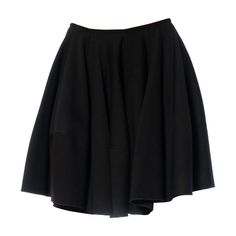 1990S ALAIA Black Wool Pleated Flared Skirt Black Asymmetrical Pleated Skirt For Evening, Fall Evening Mini Skirt With Lined Detail, Lined Mini Skirt For Fall Evening, Fall Evening Mini Skirt With Lining, Evening Flared Mini Skirt For Fall, Evening Winter Flared Skirt Bottoms, Relaxed Winter Evening Skirt, Evening Winter Flared Skirt, Evening Flared Skirt For Winter