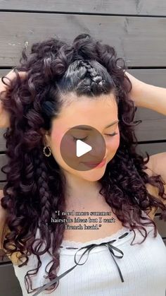 Ball Hairstyles For Curly Hair, Hairstyles That Go With Jumpsuits, Simple Wedding Hairstyles For Curly Hair, Curly Hair Sides Pulled Up, Casual Curly Hairstyles Natural Curls, Next Day Curly Hair Hairstyles, Simple Braids For Curly Hair, Easy Everyday Hairstyles For Curly Hair, Half Up Half Down Coily Hair