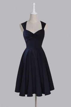 Navy Blue Homecoming Dresses, Knee Length Bridesmaid Dresses, Short Bridesmaid Dresses, Short Wedding Dress, Dress Picture, Chiffon Bridesmaid, Prom Dresses Short, Homecoming Dress