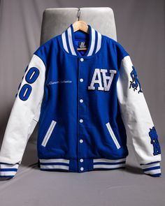 Varsity Jacket Outfit Mens, Royal Blue Jacket, Varsity Jacket Outfit, Letterman Jacket, Stitch Lines, Brand Story, Blue Jacket, Jacket Outfits, Royal Blue