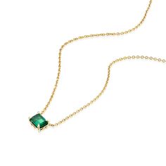 The delicate Eloise necklace radiates elegance and luxury. It features a mesmerizing Chatham Emerald gem that shines in a deep majestic green, Its elongated cut adorned your neck with a lush gleam. All features can be customized! Please contact us if you wish to make changes; we love making custom designs. All of our jewelry is carefully handmade in our atelier. *HC diamond are all conflict-free diamonds To order by phone 972-72-2991000 Luxury Green Emerald Cut Necklace, Elegant Green Solitaire Necklace For May Birthstone, Elegant Green Solitaire Necklace, Emerald Gem, Conflict Free Diamonds, Lush, Emerald, Diamonds, Gems