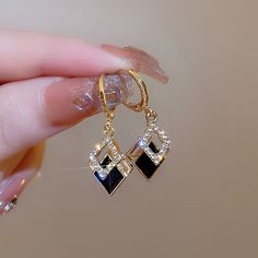 Rhombus Shape, Statement Drop Earrings, Earrings Elegant, Casual Accessories, Look Casual, Style Elegant, Styl Vintage, Simple Style, Zinc Alloy