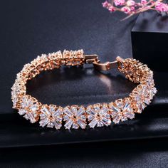 If you re looking for a fine jewelry which looks sepecial, precious stone please consider cubic zirconia in Wedding Bracelet Jewelry Ad, Military Jewelry, Interesting Jewelry, Wedding Bridesmaid Jewelry, Cubic Zirconia Bracelet, Copper Style, Sapphire Wedding, Hypoallergenic Jewelry, Champagne Gold