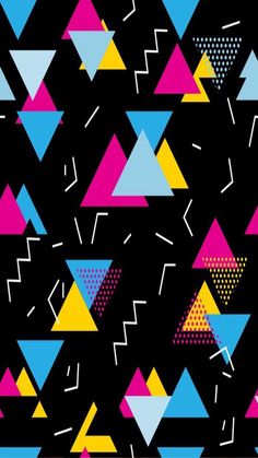 an abstract pattern with different colors and shapes on a black background stock photo - budget conscious