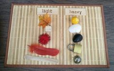 a bamboo mat with different types of items on it