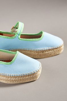 Blue Slip-on Espadrilles For Spring, Blue Slip-on Espadrilles With Textured Sole, Blue Cushioned Slip-on Espadrilles, Cotton Slip-on Espadrilles With Woven Sole, Multicolor Summer Slip-on Espadrilles, Espadrille Flats, Sky Fit, Warrior Queen, Funky Shoes