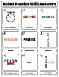 a printable puzzle with words and numbers to match the theme for each piece in the game