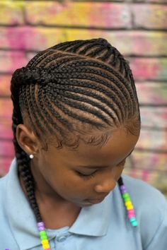 Kids Cornrows Girls Cornrows Black Kids, Kids Cornrows Natural Hair, Simple Braided Hairstyles For Kids, Cornrow Ideas For Kids, Cornrows For Kids, Cornrow Hairstyles For Kids, Kids Cornrow Hairstyles Natural Hair, Girls Cornrow Hairstyles, Cornrow Hairstyles For School