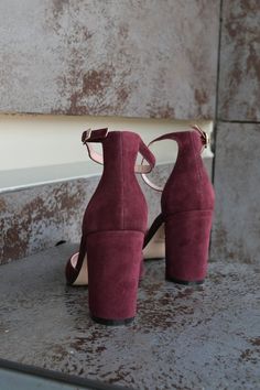 Kylie Women's Handmade High Heel Burgundy Suede Shoes | Etsy Elegant Open Toe Heels For Fall, Chic Wedding Shoes With Reinforced Heel And Round Toe, Suede Wrapped Heel Block Heels For Party, Suede Block Heels With Wrapped Heel For Party, Party Suede Block Heels With Wrapped Heel, Elegant Block Heels With Heel Strap For Fall, Suede Block Heels With Wrapped Heel, Suede Block Heels With Padded Heel For Party, Elegant Round Toe Fall Sandals