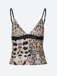 The bold leopard print exudes confidence and a daring spirit, while the flattering V-neckline and slim fit highlight your curves. Made from a soft, comfortable fabric, this top is perfect for pairing with your favorite jeans or layering under a jacket for a night out. Y2K aesthetic Leopard pattern Rhinestone detail under the bust Adjustable straps Deep v neck Polyester Chic Leopard Print Summer Tops, Trendy Leopard Print V-neck Top, Chic Leopard Print Tops For Night Out, Chic Tiger Print Tops For Spring, Chic Leopard Print Tops For Spring, Trendy Leopard Print Tops For Night Out, Leopard Print V-neck Tops For Night Out, Casual Leopard Print Tops For Night Out, Leopard Print Tops For Night Out In Spring