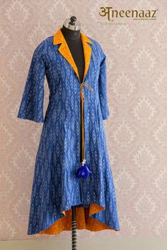 Stylish Kurtis Design, Ikat Dress, Designer Kurti Patterns, Simple Kurti Designs, Kurti Designs Latest, Long Kurti Designs, Kurta Neck Design, Cotton Kurti Designs, Dress Neck Designs