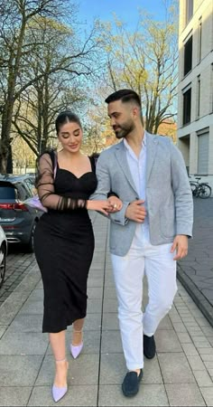 Couple Formal Outfits, Prom Dresses Midi Length, White Dress Outfit, Prom Dress Black, Modest Casual Outfits, Black Party Dress, Fashion Formal, Elegant Couple