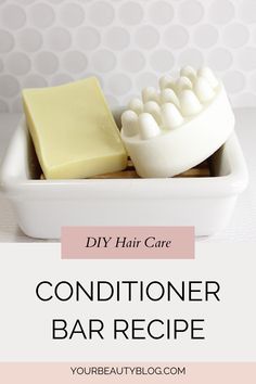 Make your own organic conditioner bar with this simple DIY recipe! Perfect for those who want to Go zero waste with this natural conditioner bar DIY with essential oils and ingredients like coconut oil and shea butter. Whether you need a conditioner bar recipe for dry hair, curly hair, or oily hair, this sulfate-free, conditioner bar is a great addition to your hair care routine. Say goodbye to plastic bottles and hello to a moisturizing, homemade solid conditioner that promotes hair growth! Natural Conditioner Bar Recipe, How To Make Conditioner Bars, Diy Tallow Conditioner Bar, Diy Natural Shampoo Bar, Lard Shampoo Bar Recipe, Homemade Conditioner For Dry Hair, Diy Hair Conditioner Bar, Solid Conditioner Bar Recipe, Diy Rice Water Shampoo Bar Recipe