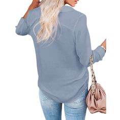 Gray Button V Neck Long Sleeve Shirt V Neck Long Sleeve Shirt, Long Sleeve Shirt Women, Tops Long Sleeve, Women Tops, Shirt Women, Shirt Sleeves, Long Sleeve Shirt, Sleeve Shirt, Long Sleeve Tops