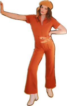 Trendy Fitted Jumpsuit With Short Sleeves, Fitted Trendy Jumpsuits And Rompers With Short Sleeves, Vintage Fitted Short Sleeve Jumpsuits And Rompers, Trendy Fitted Orange Jumpsuits And Rompers, 70s Vibes, Love Stitch, Short Sleeve Jumpsuits, Jumpsuit With Sleeves, Custom Tailoring