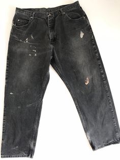 Dye Blue Jeans Black, Black Washed Grunge Jeans, Relaxed Fit Distressed Washed Black Jeans, Distressed Washed Black Grunge Bottoms, Distressed Grunge Washed Black Bottoms, Washed Black Distressed Relaxed Fit Jeans, Black Stonewashed Straight Leg Jeans, Washed Black Grunge Jeans, Washed Black Denim Jeans In Grunge Style