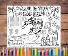 an adult coloring book with the words,'mel in the big one'on it